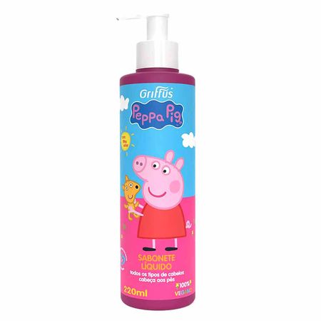 Sabonete-Liquido-Cabeça-aos-Pés-Peppa-Pig-Griffus-Cosméticos-220ml--1