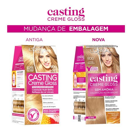 Coloração-Casting-Creme-Gloss-L’Oréal-Paris-–-Tons-Claros-800-Louro-Baunilha--2