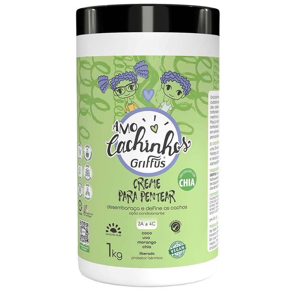 Griffus Amo Cachinhos Creme Para Pentear Tamanho Profissional