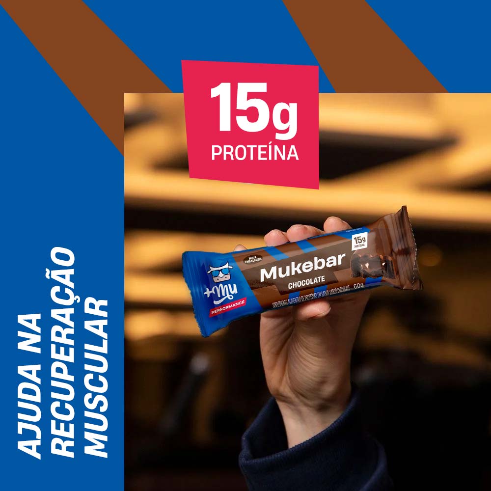 Barrinha de Proteína +Mu Performance Mukebar Chocolate