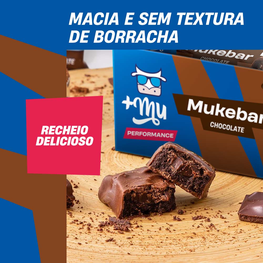 Barrinha de Proteína +Mu Performance Mukebar Chocolate
