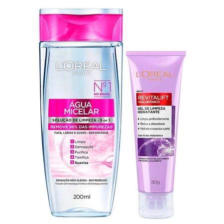 L´Oréal-Paris-Kit---Água-Micelar-+-Gel-de-Limpeza-Anti-idade-Kit--1