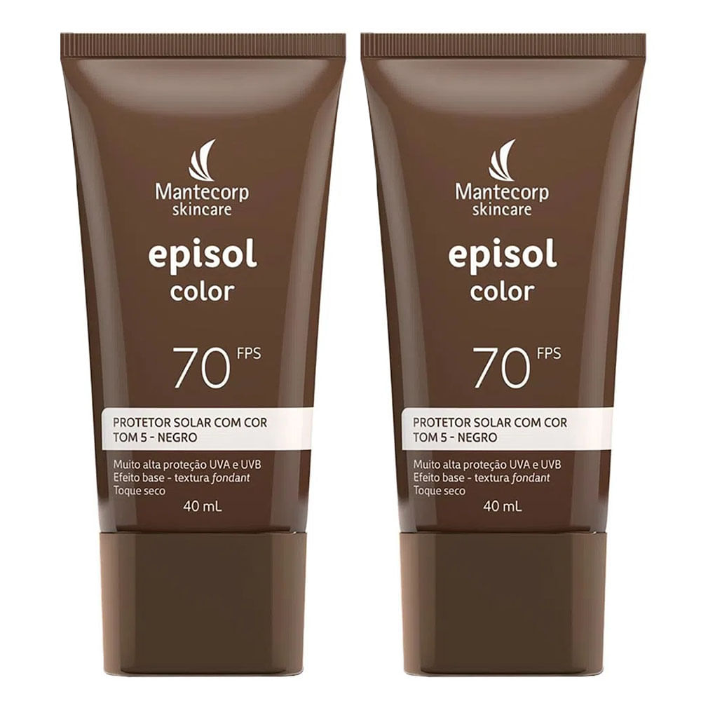 Mantecorp Skincare Episol Color Kit com 2 Protetores Solares com Cor FPS70 Tom 5