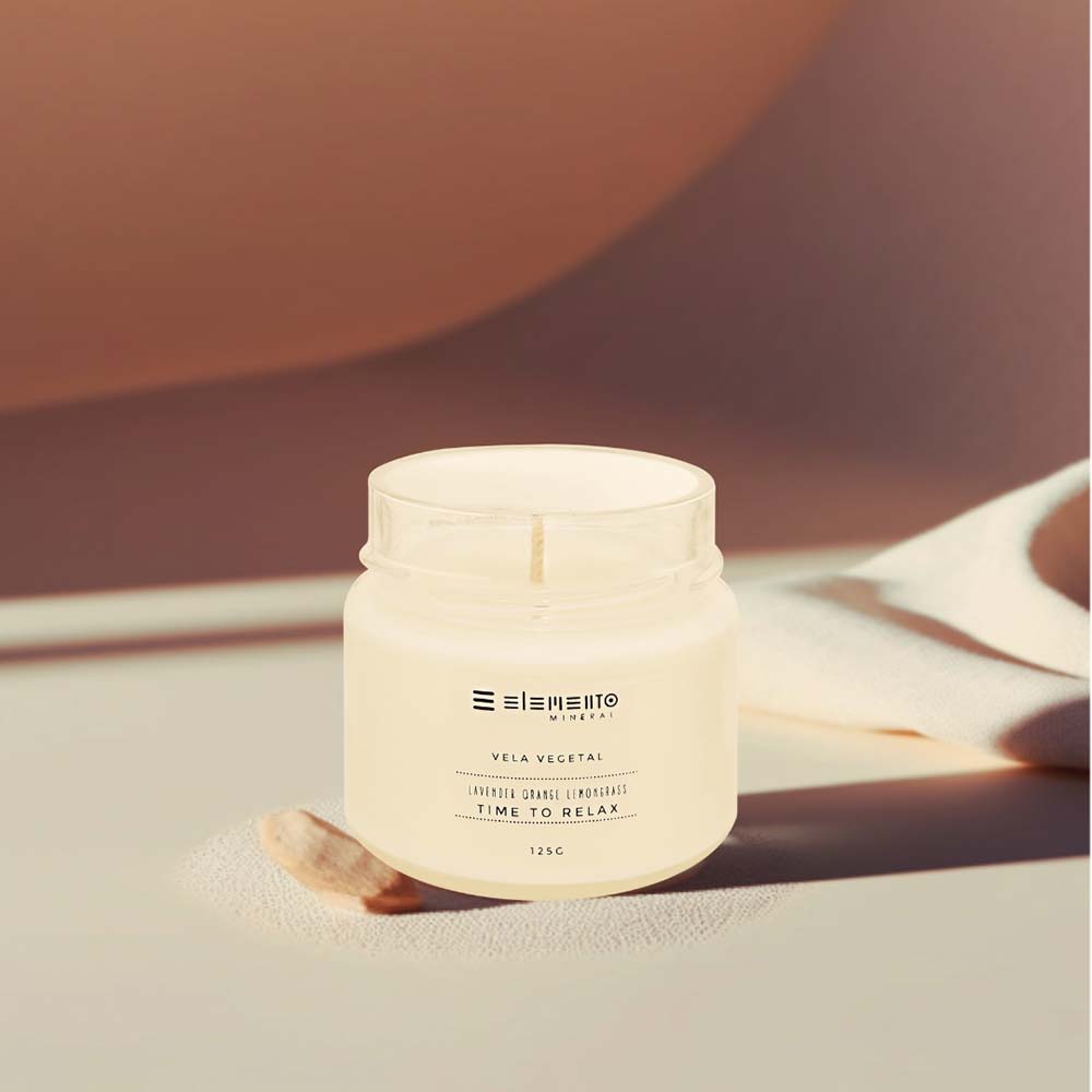 Vela Vegetal Elemento Mineral Time to Relax