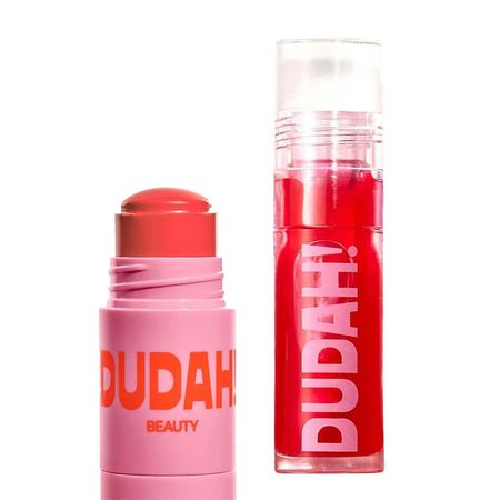 Dudah!-Beauty-Kit---Lip-Glow-Oil-002-+-Stick-Blush-Coral-Kit--1