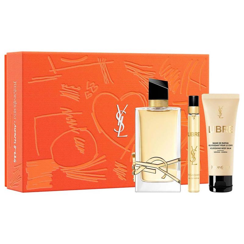 YSL Libre Coffret Perfume Feminino EDP Travel Size Loção Corporal