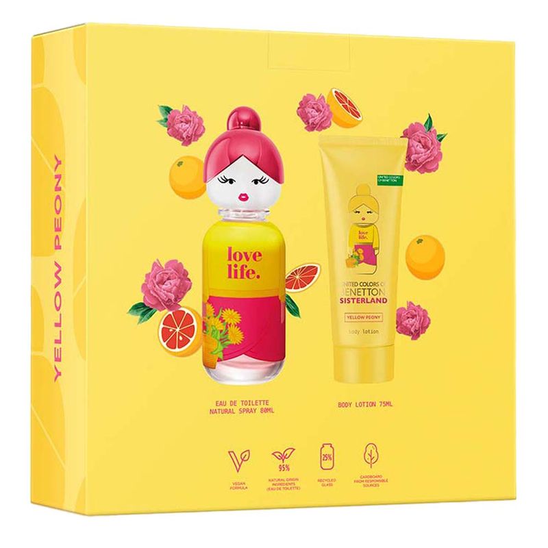 Benetton Yellow Peony United Colors Sisterland Coffret - Perfume