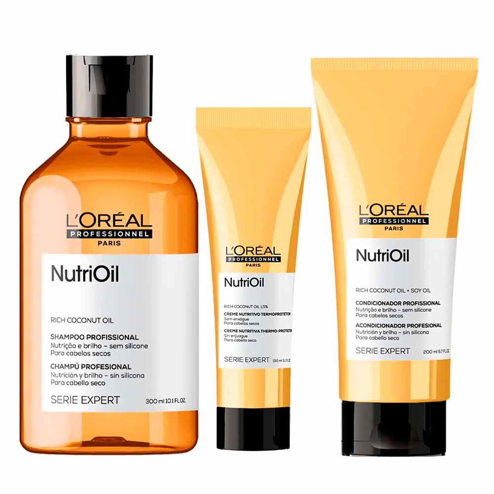 L'Oréal Professionnel NutriOil Kit – Shampoo + Condicionador + Leave-In