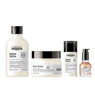 L'oréal Professionnel Metal Detox Kit – Shampoo + Máscara + Leave-In + Óleo Capilar