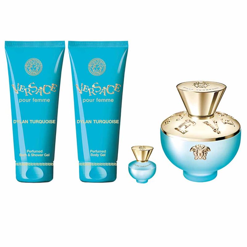 Dylan Turquoise Versace Coffret Perfume Feminino EDT Body