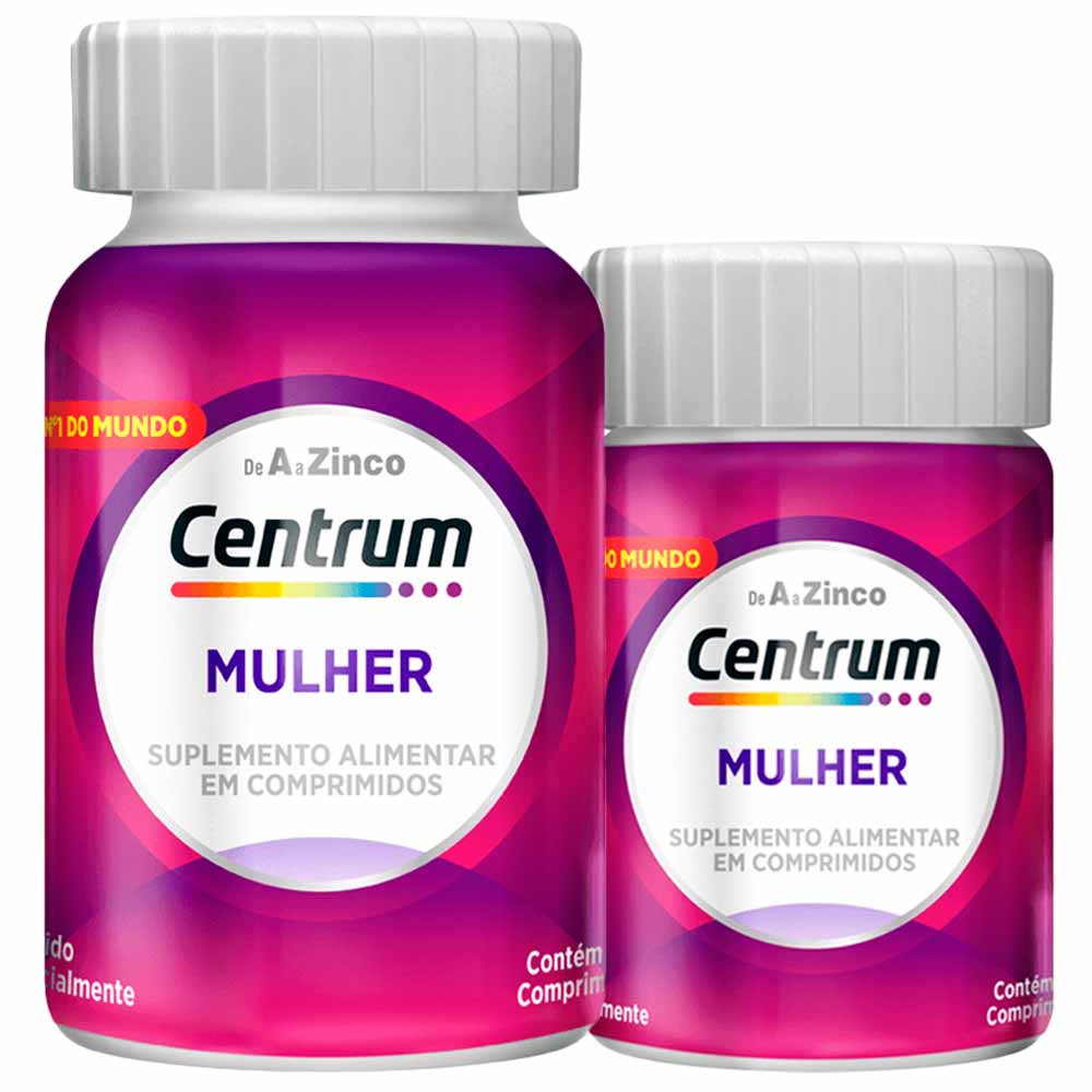 Suplemento Vitamínico Centrum de A a Zinco Kit com 60 e 30 Comprimidos