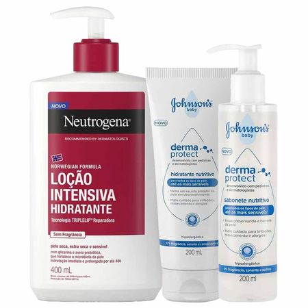 Kit-–-Hidratante-Corporal-Neutrogena-+-Sabonete-+-Hidratante-Nutritivo-Johnson's-Baby-Para-Todos-os-Tipos-de-Pele-Kit--1