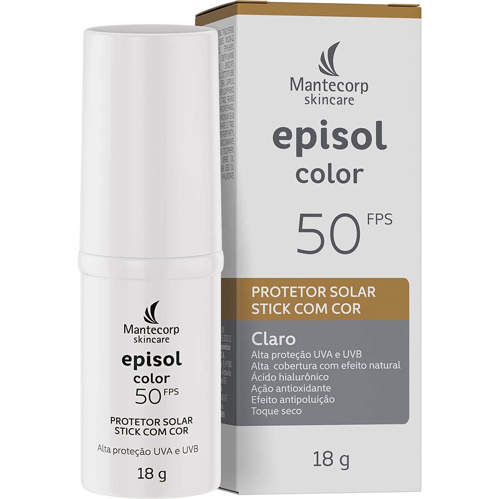 Episol Color Stick Mantecorp Skincare - Protetor Solar com Cor FPS50