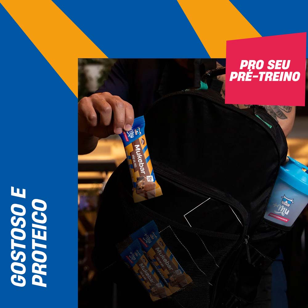 Barrinha de Proteína +Mu Performance Mukebar - Pão De Mel