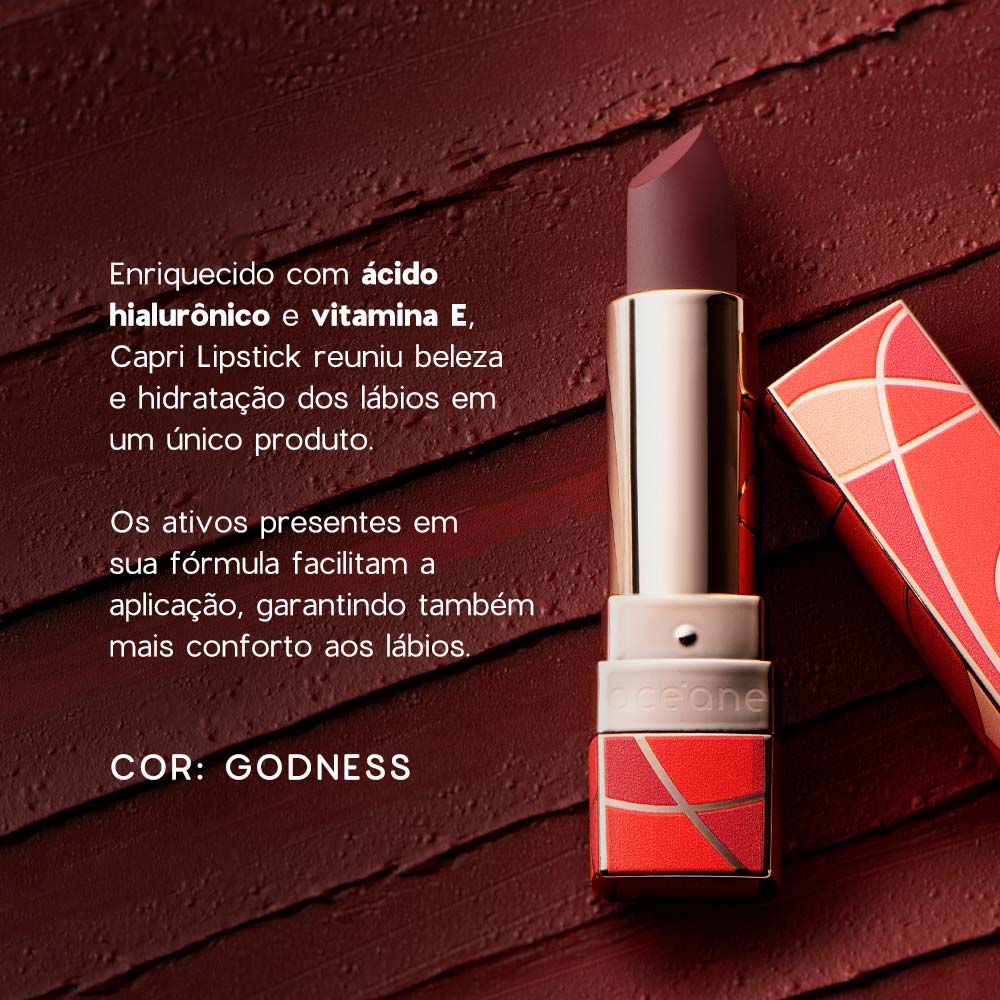 Batom Semi-Matte Océane Capri Lipstick