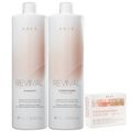 Brae Revival Shampoo+Condicionador 1L+Cronograma Capilrar Repair Kit 3 Ampolas