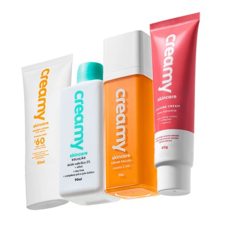Kit-Creamy-Skincare-Vitamina-C-Salicílico-Hidratante-Calming-Cream-Protetor-Facial-FPS60-(4-produtos)--1