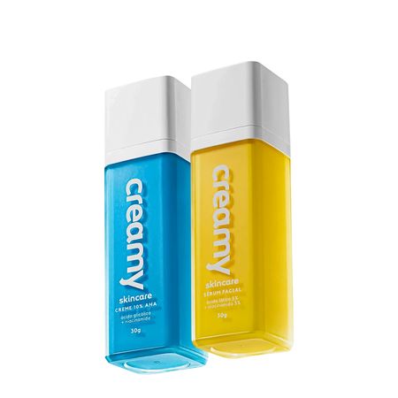 Kit-Creamy-Ácido-Lático-Sérum-Facial-e-Glicólico-Redutor-de-Linhas-(2-produtos)--1