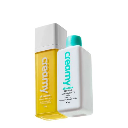 Kit-Creamy-Ácido-Salicílico-Solução-Tônica-Antiacne-e-Ácido-Lático-Sérum-Facial-(2-produtos)--1