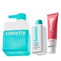 Kit Creamy Calming Cream Hidratante Facial Ácido Salicílico Antiacne e Gel de Limpeza (3 produtos)
