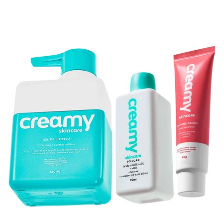 Kit-Creamy-Calming-Cream-Hidratante-Facial-Ácido-Salicílico-Antiacne-e-Gel-de-Limpeza-(3-produtos)--1
