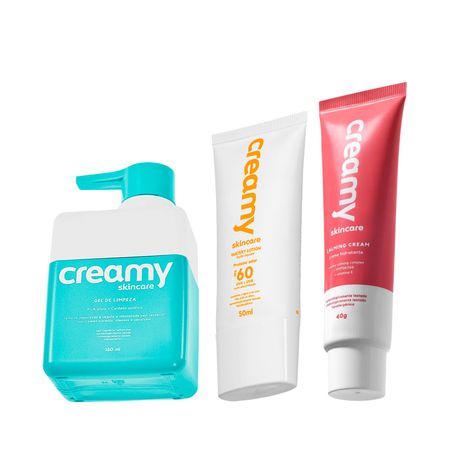 Kit-Creamy-Calming-Cream-Protetor-Solar-e-Gel-de-Limpeza-(3-produtos)--1