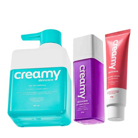 Kit-Creamy-Calming-Cream-Gel-Creme-Retinol-0,3-Antirrugas-e-Gel-de-Limpeza-(3-produtos)--1