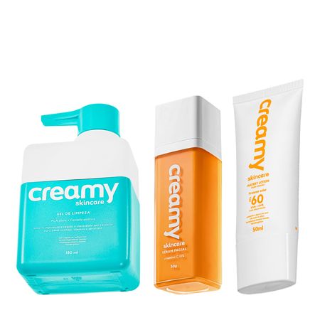 Kit-Creamy-Vitamina-C-Protetor-Solar-e-Gel-de-Limpeza-(3-produtos)--1