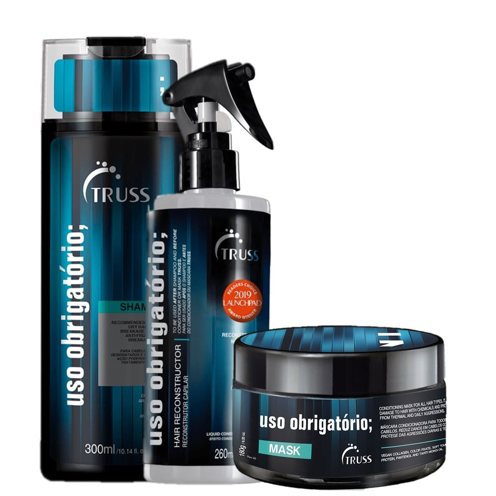 Kit Truss Uso Obrigatorio Limpeza e Brilho Intenso (3 Produtos)