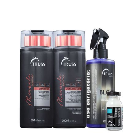 Kit-Truss-Miracle-Summer-Shampoo-Condicionador-Uso-Obrigatorio-e-Ampola-Shock-Repair-(4-produtos)--1