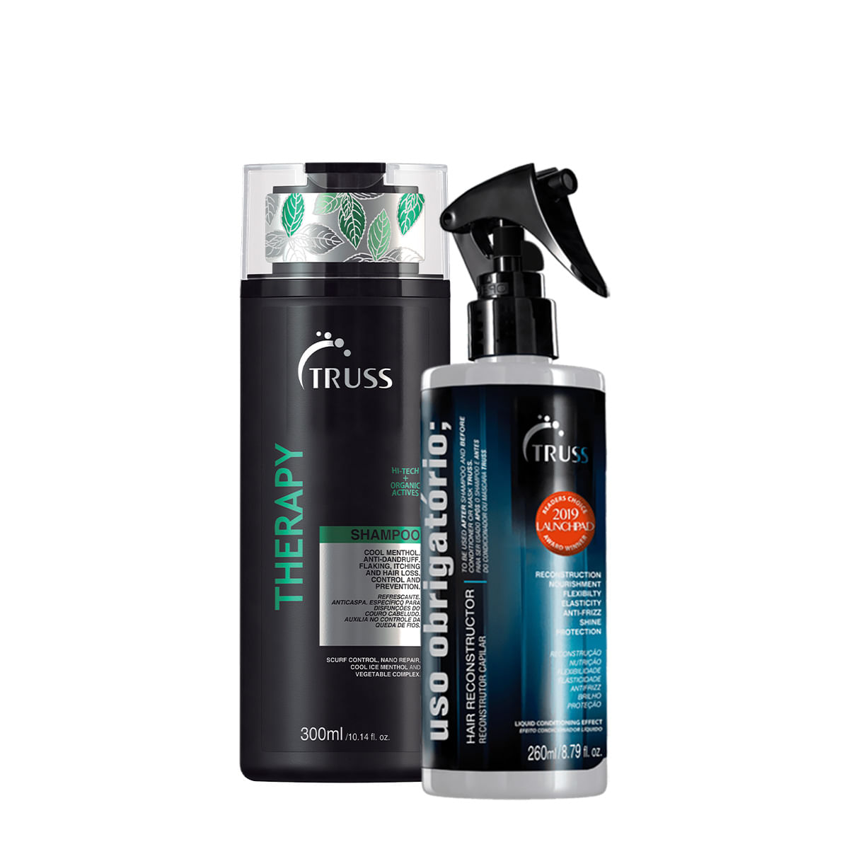 Truss Therapy Shampoo Anticaspa 300ml e Uso Obrigatorio 260ml