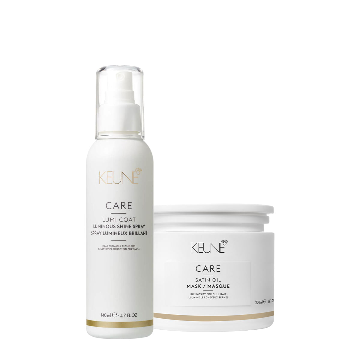 Kit Keune Care Satin Oil Máscara e Lumi Coat Finalizador (2 produtos)