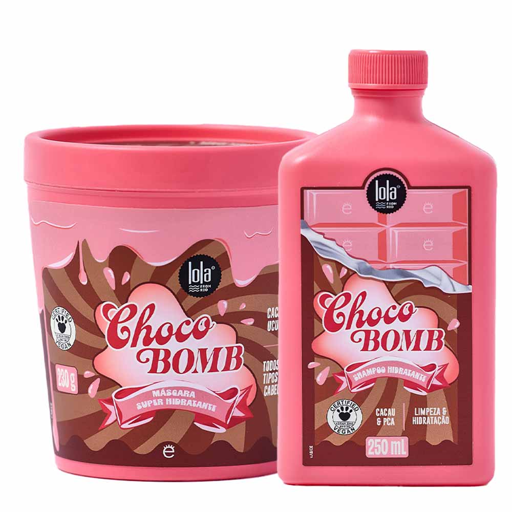 Lola Cosmetics Chocobomb Kit - Máscara + Shampoo para Todos os Tipos de Cabelo