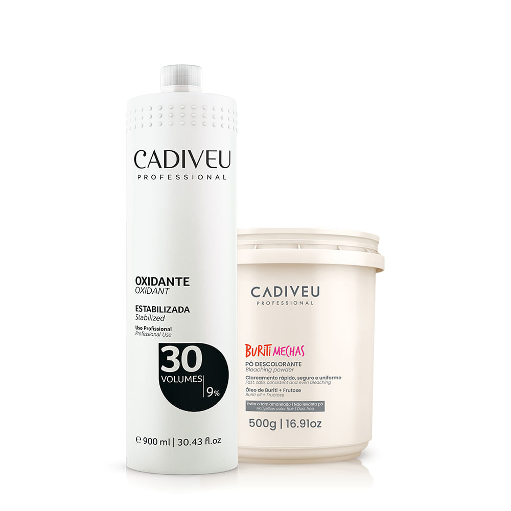 Kit Cadiveu Oxidante 30 Volumes e Pó Descolorante  (2 produtos)