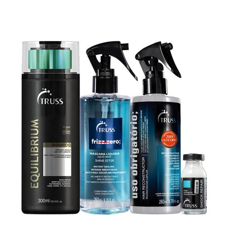 Kit-Truss-Equilibrium-Shampoo-Uso-Obrigatório-Frizz-Zero-e-Ampola-Shock-Repair-(4-produtos)--1