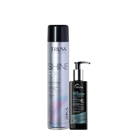 Kit-Truss-Shine-Fix-Spray-de-Brilho-e-Hair-Protector-Leave-in-Desembaraçante-(2-produtos)--1