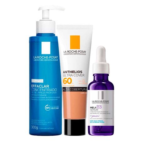 La-Roche-Posay-Kit---Gel-de-Limpeza-+-Sérum-+-Protetor-Solar-FPS60-Cor-4.0-para-Rejuvenescimento-Facial-Kit--1