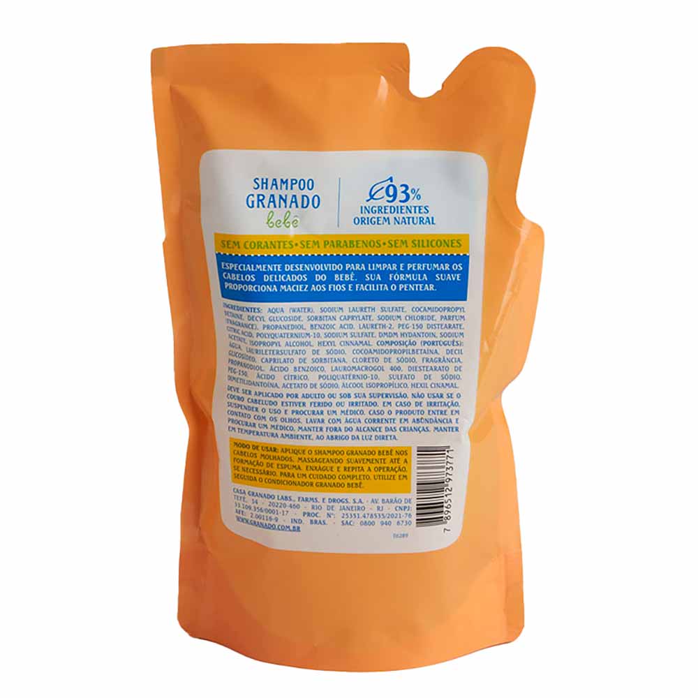 Refil Shampoo Bebê Granado Tradicional