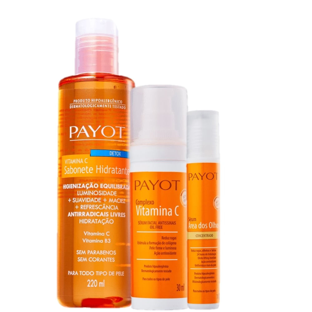 Kit Payot Vitamina C Hidratacao Facial - Sabonete + Sérum + Vitamina C