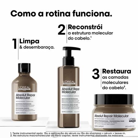 L'Oréal-Professionnel-Absolut-Repair-Molecular-Kit-de-Tratamento-Capilar:-Shampoo-+-Sérum-+-Máscara-Para-Cabelos-Danificados-a-muito-Danificados-Kit--6