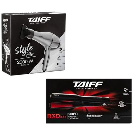 Taiff-Secador-Style-Pro-2000W-110V+Chapinha-Elegance-Red-Ion-200°-Bivolt--1