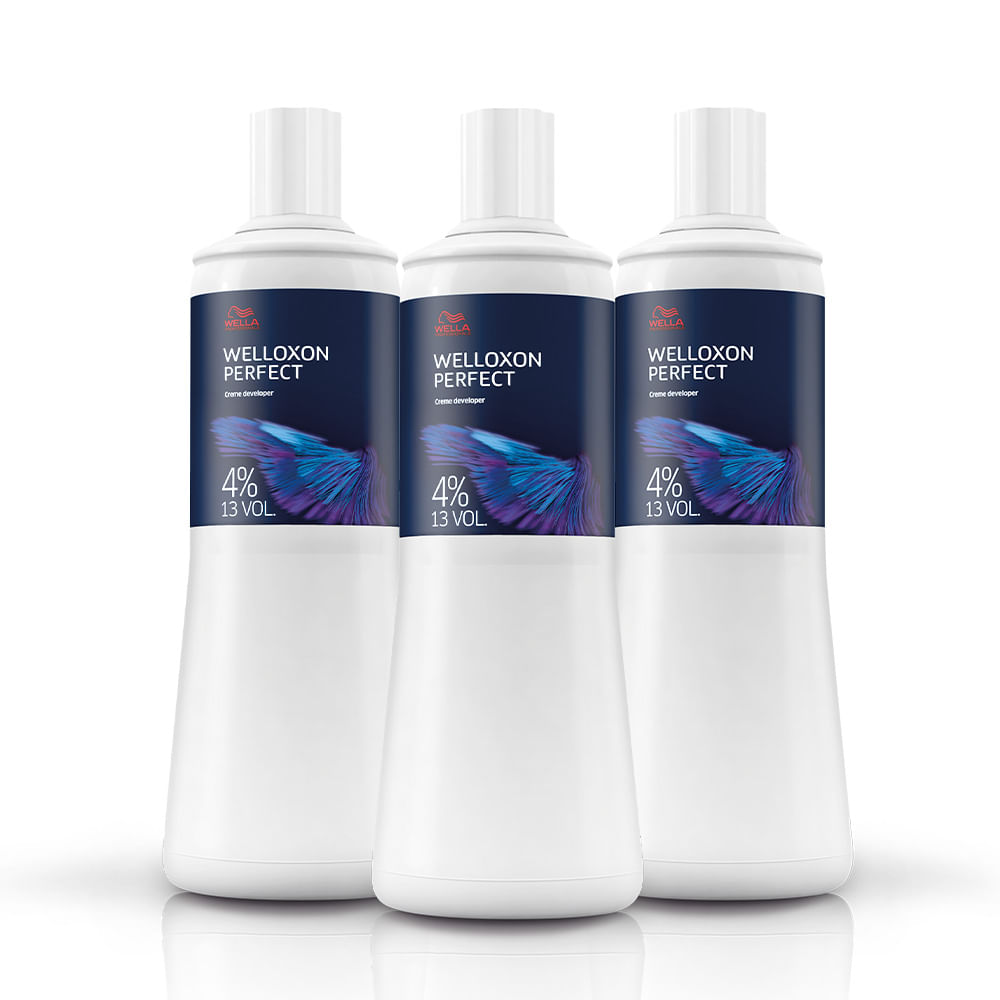 Kit Wella Professionals Welloxon Perfect 4% 13 Volumes - Oxidante 1L (3 unidades)