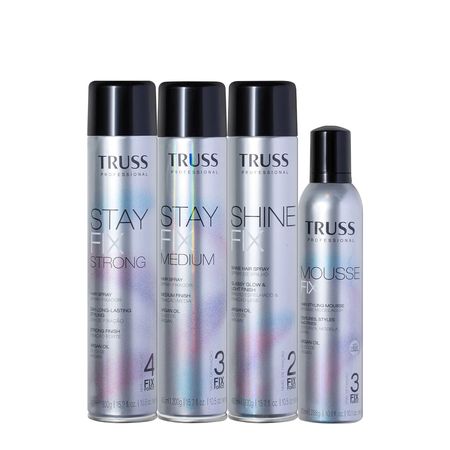 Kit-Truss-Mousse-Fix-Mousse-Modelador-Stay-Fix-Strong-Medium-e-Shine-Fix-Spray-de-Brilho-(4-produtos)--1