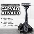 Aparelho de Barbear Descartavel Gillette 3 Carvão ativado 8Un