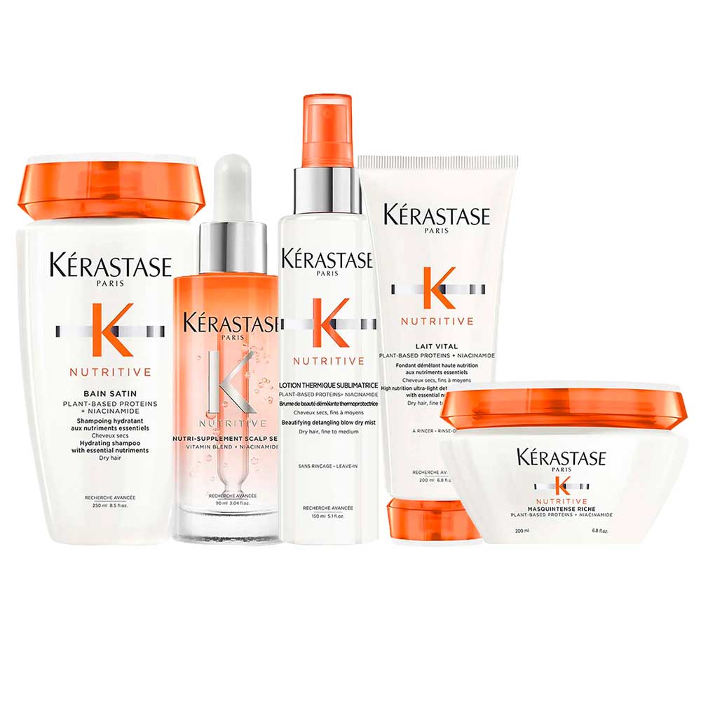 Kérastase Nutritive Kit – Shampoo + Condicionador + Máscara + Sérum + Protetor Térmico