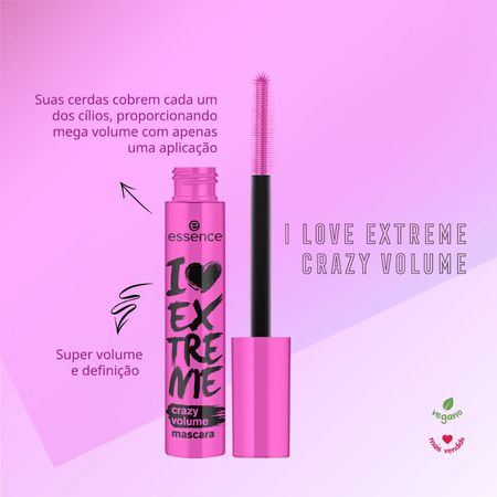 Máscara-para-Cílios-de-Volume-Essence-I-Love-Extreme-Crazy-Volume-Preto-12-ml-Preto--8