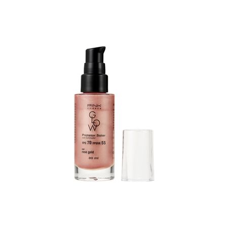 Protetor-Solar-Facial-com-Iluminador-Pink-Cheeks-Glow-FPS-70-FPUVA-55-Rose-Gold-30-ml-Rose-Gold--2