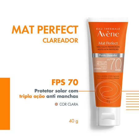 Protetor-Solar-Facial-Clareador-Avène-Eau-Thermale-Mat-Perfect-FPS-70-Clara-40-g-Clara--3