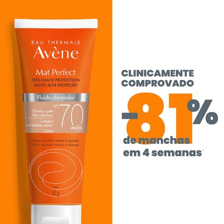 Protetor-Solar-Facial-Clareador-Avène-Eau-Thermale-Mat-Perfect-FPS-70-Clara-40-g-Clara--5