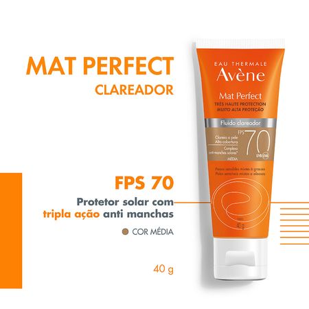 Protetor-Solar-Facial-Clareador-Avène-Eau-Thermale-Mat-Perfect-FPS-70-Média-40-g-Média--3